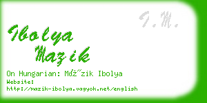 ibolya mazik business card